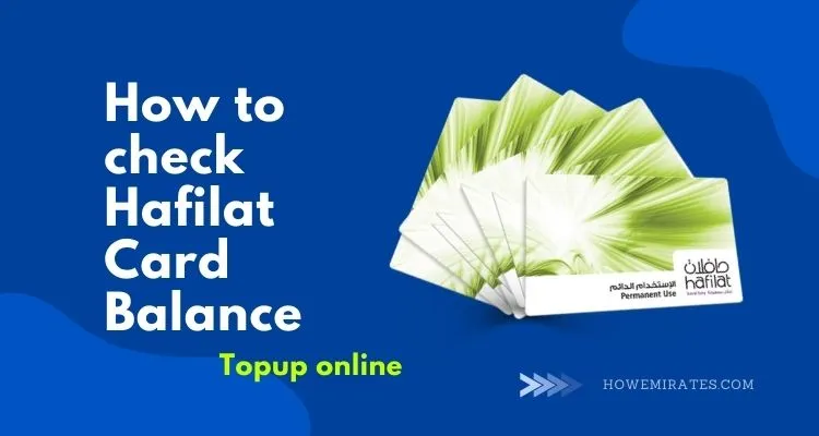 How to check Hafilat Card Balance: Topup Online 2024