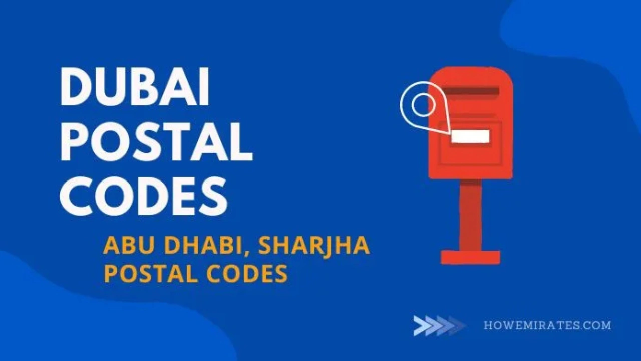 Abu Dhabi, Sharjah Postal Codes