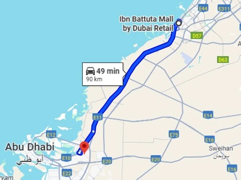E102 Route Map