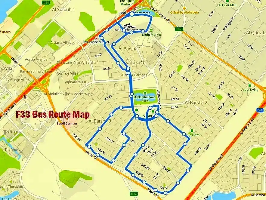 F33 Bus Route