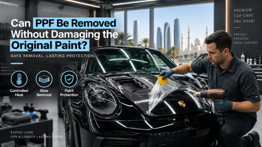 safe ppfremoval original paint Abu Dhabi
